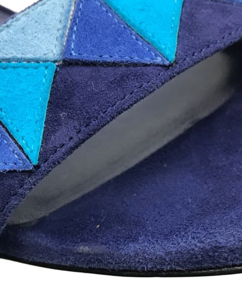 HERMES（エルメス）HERMES (エルメス) アクセル スエードアンクルストラップサンダル ネイビー サイズ:35 1/2の古着・服飾アイテム