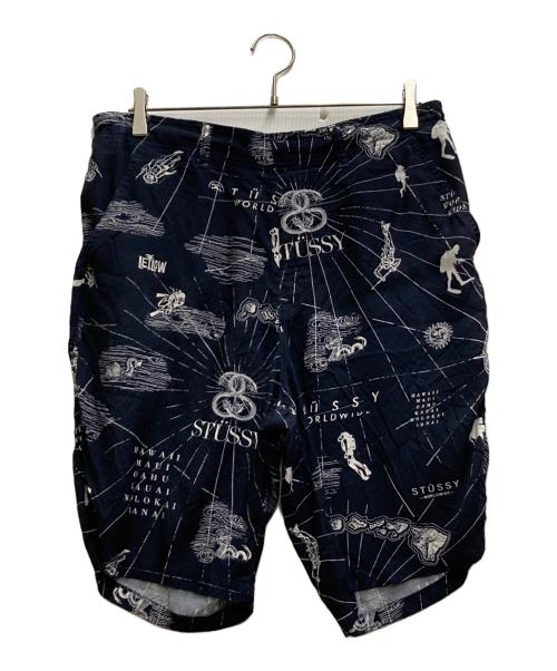 stussy（ステューシー）stussy (ステューシー) ハーフパンツ ブラック サイズ:XLの古着・服飾アイテム