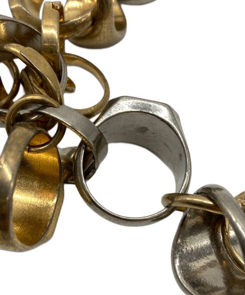 sacai（サカイ）sacai (サカイ) Ring Chain bracelet シルバー×ゴールドの古着・服飾アイテム