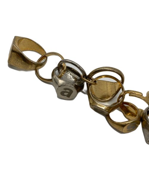 sacai（サカイ）sacai (サカイ) Ring Chain bracelet シルバー×ゴールドの古着・服飾アイテム