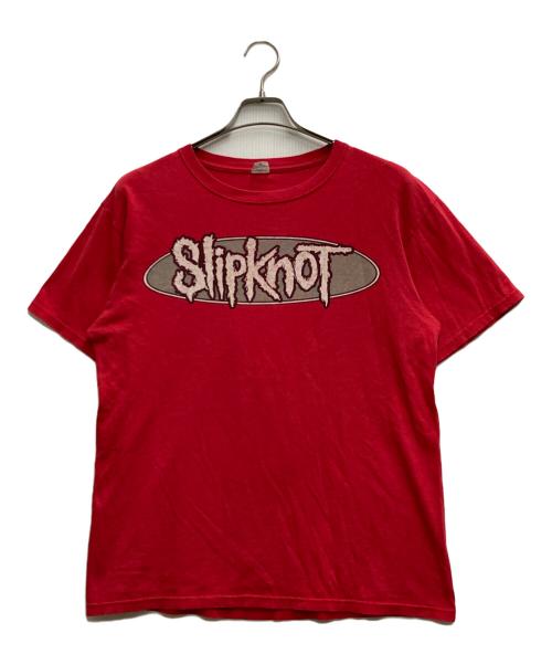 SLIPKNOT（スリップノット）Slipknot (スリップノット) 90'S プリントTシャツ レッド サイズ:Ⅿの古着・服飾アイテム