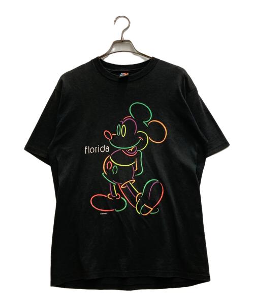 MICKEY UNLIMITED（ミッキー アンリミテッド）MICKEY UNLIMITED (ミッキー アンリミテッド) 90’SミッキープリントTシャツ ブラック サイズ:L相当の古着・服飾アイテム
