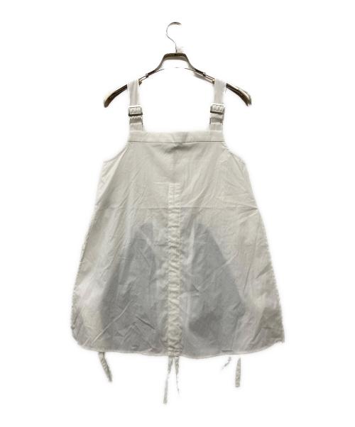 UN3D.（アンスリード）UN3D. (アンスリード) MA-1 DETAIL SHIRT CAMISOL ホワイト×グリーン サイズ:36の古着・服飾アイテム