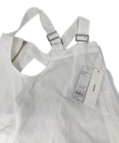 UN3D.（アンスリード）UN3D. (アンスリード) MA-1 DETAIL SHIRT CAMISOL ホワイト×グリーン サイズ:36の古着・服飾アイテム