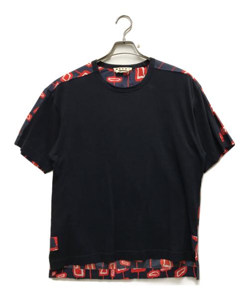 MARNI（マルニ）MARNI (マルニ) 切替カットソー ネイビー サイズ:44の古着・服飾アイテム