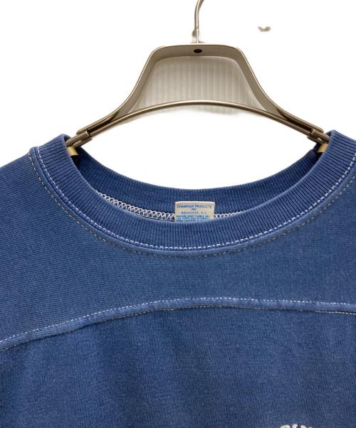 Champion（チャンピオン）Champion (チャンピオン) 70's フットボールTシャツ ブルー サイズ:SMALLの古着・服飾アイテム