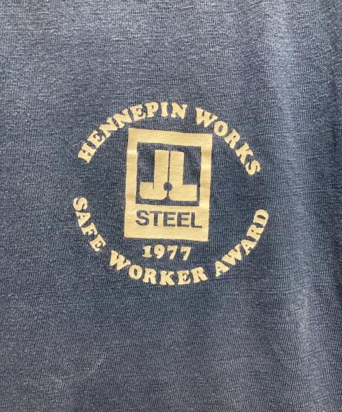 Champion（チャンピオン）Champion (チャンピオン) 70's フットボールTシャツ ブルー サイズ:SMALLの古着・服飾アイテム