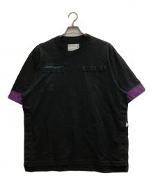 sacai（サカイ）の古着「COTTON T-SHIRT」｜パープル×ブラック