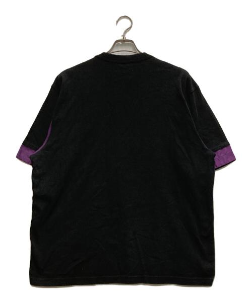 sacai（サカイ）sacai (サカイ) COTTON T-SHIRT パープル×ブラック サイズ:SIZE 3の古着・服飾アイテム