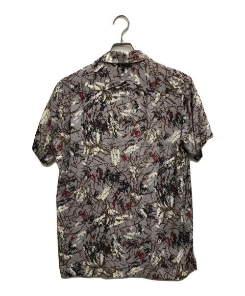 GAULTIER HOMME objet（ゴルチエオムオブジェ）GAULTIER HOMME objet (ゴルチエオムオブジェット) オープンカラーシャツ レッド×グレー サイズ:48の古着・服飾アイテム