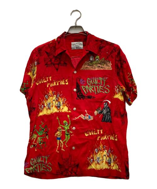 WACKO MARIA（ワコマリア）WACKO MARIA (ワコマリア) NECK FACE (ネック・フェイス) HAWAIIAN SHIRT レッド サイズ:Sの古着・服飾アイテム