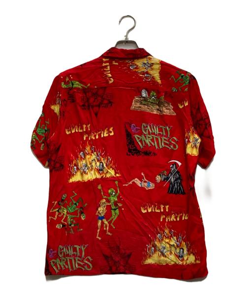 WACKO MARIA（ワコマリア）WACKO MARIA (ワコマリア) NECK FACE (ネック・フェイス) HAWAIIAN SHIRT レッド サイズ:Sの古着・服飾アイテム