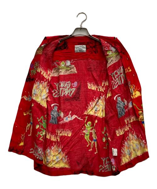 WACKO MARIA（ワコマリア）WACKO MARIA (ワコマリア) NECK FACE (ネック・フェイス) HAWAIIAN SHIRT レッド サイズ:Sの古着・服飾アイテム