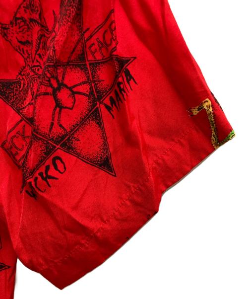 WACKO MARIA（ワコマリア）WACKO MARIA (ワコマリア) NECK FACE (ネック・フェイス) HAWAIIAN SHIRT レッド サイズ:Sの古着・服飾アイテム