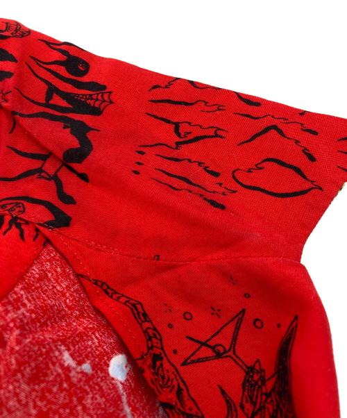 WACKO MARIA（ワコマリア）WACKO MARIA (ワコマリア) NECK FACE (ネック・フェイス) HAWAIIAN SHIRT レッド サイズ:Sの古着・服飾アイテム