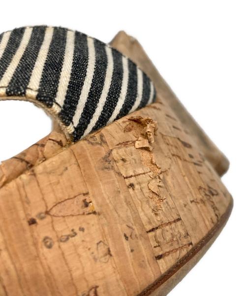 CHANEL（シャネル）CHANEL (シャネル) ウェッジソールサンダル ホワイト×ブラック サイズ:37の古着・服飾アイテム