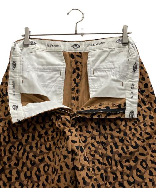 Dickies（ディッキーズ）Dickies (ディッキーズ) WACKO MARIA (ワコマリア) レオパードハーフパンツ ベージュ×ブラック サイズ:Lの古着・服飾アイテム