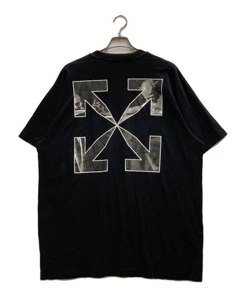 OFFWHITE（オフホワイト）OFFWHITE (オフホワイト) オフホワイト ロゴ プリント クルーネック T シャツ ブラック サイズ:Ⅿの古着・服飾アイテム