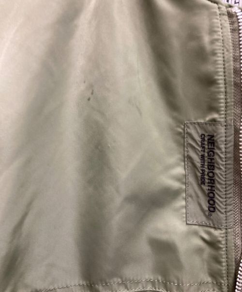 NEIGHBORHOOD（ネイバーフッド）NEIGHBORHOOD (ネイバーフッド) MA-1 FLIGHT JACKET グリーン サイズ:Ⅿの古着・服飾アイテム