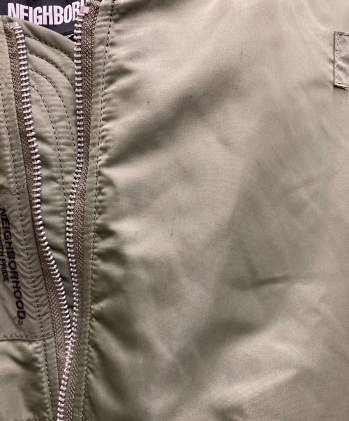 NEIGHBORHOOD（ネイバーフッド）NEIGHBORHOOD (ネイバーフッド) MA-1 FLIGHT JACKET グリーン サイズ:Ⅿの古着・服飾アイテム