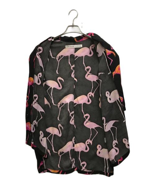 soe ready to wear（ソーイレディトゥウェア）SOE READY TO WEAR (ソーイレディトゥウェア) FLAMINGO SHIRT ブラックの古着・服飾アイテム