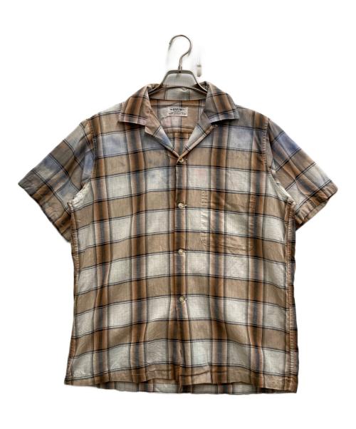 ARROW（アロー）ARROW (アロー) 60`SシャドーチェックS/Sシャツ ベージュ サイズ:Ⅿの古着・服飾アイテム