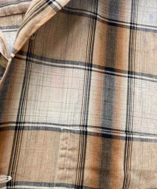 ARROW（アロー）ARROW (アロー) 60`SシャドーチェックS/Sシャツ ベージュ サイズ:Ⅿの古着・服飾アイテム