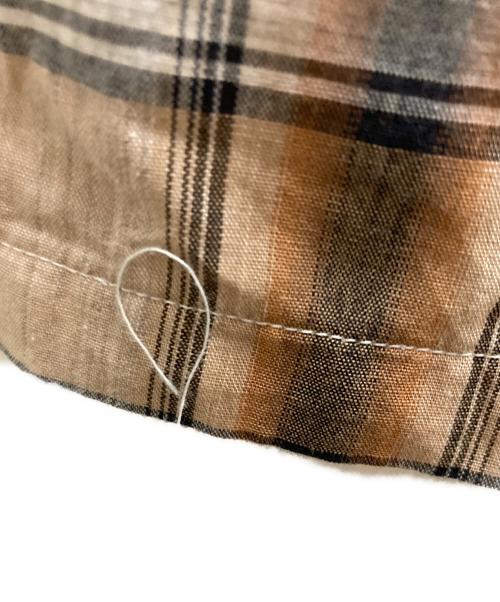 ARROW（アロー）ARROW (アロー) 60`SシャドーチェックS/Sシャツ ベージュ サイズ:Ⅿの古着・服飾アイテム