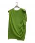me ISSEY MIYAKE（ミーイッセイ ミヤケ）の古着「デザインノースリーブカットソー」｜グリーン