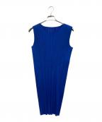 PLEATS PLEASEプリーツプリーズ）の古着「ノースリーブプリーツワンピース」｜ブルー
