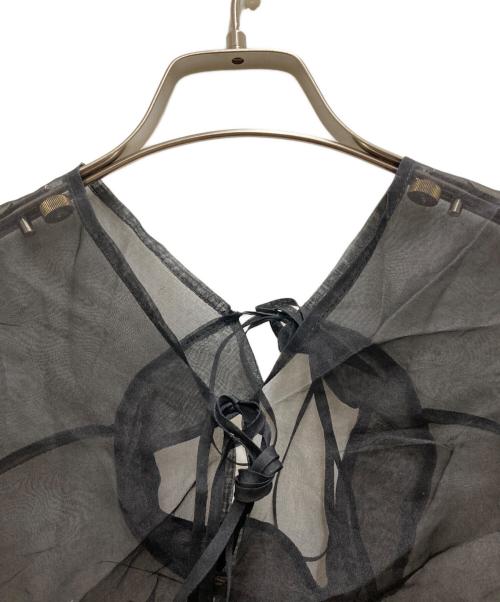 Mame Kurogouchi（マメクロゴウチ）mame kurogouchi (マメクロゴウチ) Floral Jacquard Sheer Vest ブラック サイズ:2の古着・服飾アイテム