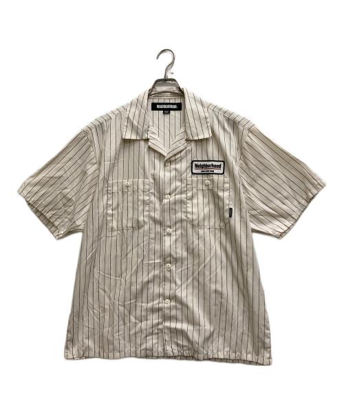 NEIGHBORHOOD（ネイバーフッド）NEIGHBORHOOD (ネイバーフッド) STRIPE WORK SHIRT SS ベージュ サイズ:Ｍの古着・服飾アイテム
