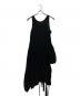 YOHJI YAMAMOTO（ヨウジヤマモト）の古着「Gather Detail Sleeveless Dress」｜ブラック