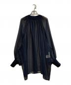 HYKEハイク）の古着「SHIRRED CHIFFON TOP」｜ネイビー
