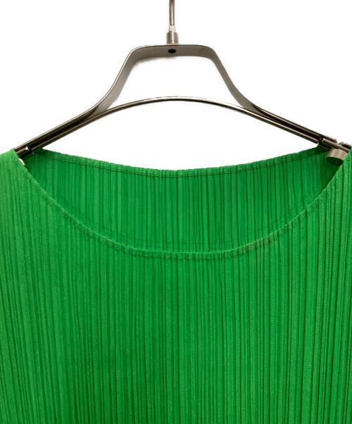 PLEATS PLEASE（プリーツプリーズ）PLEATS PLEASE (プリーツプリーズ) ノースリーブプリーツワンピース グリーン サイズ:4の古着・服飾アイテム