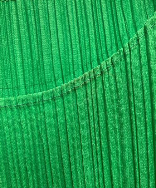 PLEATS PLEASE（プリーツプリーズ）PLEATS PLEASE (プリーツプリーズ) ノースリーブプリーツワンピース グリーン サイズ:4の古着・服飾アイテム