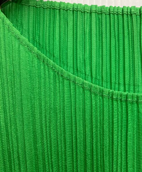 PLEATS PLEASE（プリーツプリーズ）PLEATS PLEASE (プリーツプリーズ) ノースリーブプリーツワンピース グリーン サイズ:4の古着・服飾アイテム