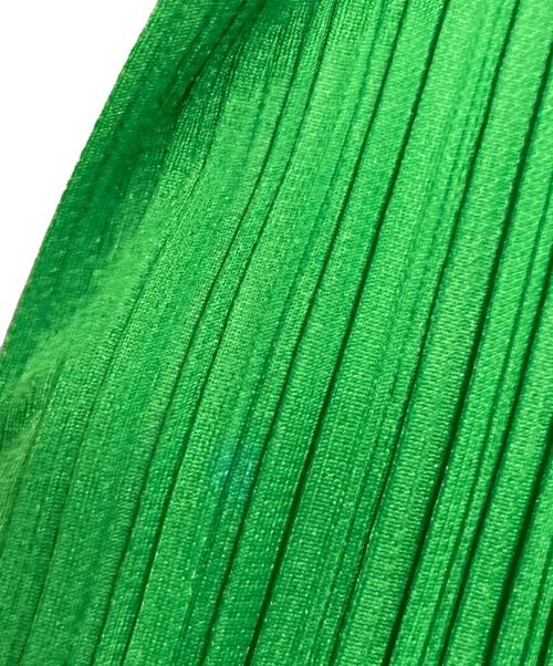 PLEATS PLEASE（プリーツプリーズ）PLEATS PLEASE (プリーツプリーズ) ノースリーブプリーツワンピース グリーン サイズ:4の古着・服飾アイテム