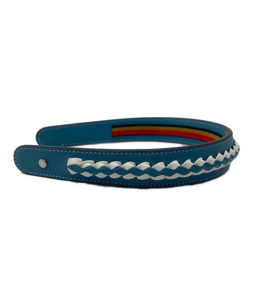 HERMES（エルメス）HERMES (エルメス) カチューシャ ブルーの古着・服飾アイテム