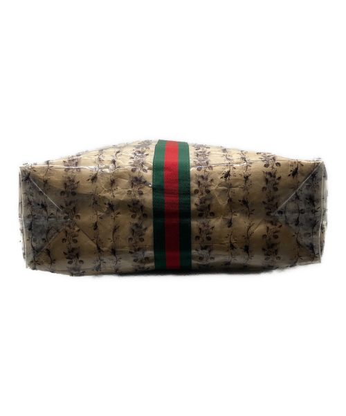 COMME des GARCONS（コムデギャルソン）COMME des GARCONS (コムデギャルソン) GUCCI (グッチ) ローズプリント PVC トートバッグ ベージュの古着・服飾アイテム