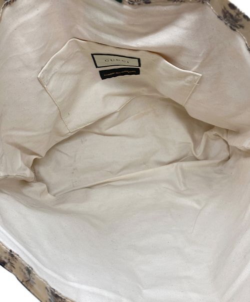 COMME des GARCONS（コムデギャルソン）COMME des GARCONS (コムデギャルソン) GUCCI (グッチ) ローズプリント PVC トートバッグ ベージュの古着・服飾アイテム