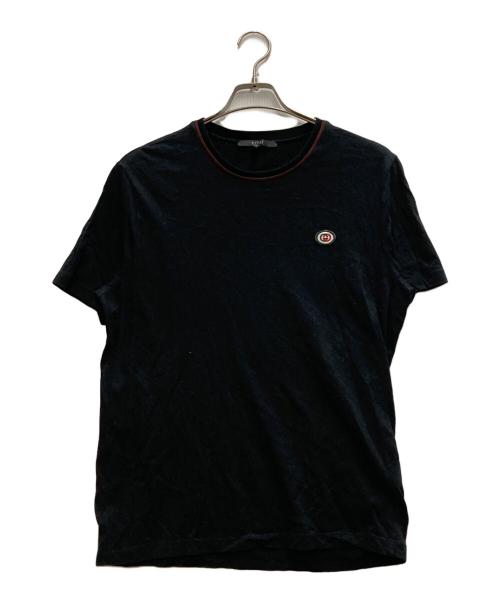 GUCCI（グッチ）GUCCI (グッチ) ワンポイントロゴＴシャツ ブラック サイズ:Ⅿの古着・服飾アイテム