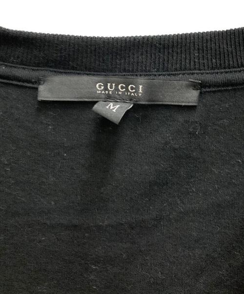 GUCCI（グッチ）GUCCI (グッチ) ワンポイントロゴＴシャツ ブラック サイズ:Ⅿの古着・服飾アイテム