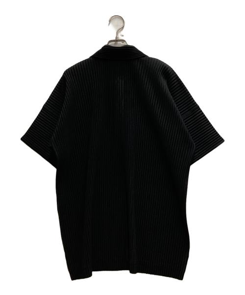 HOMME PLISSE ISSEY MIYAKE（オム プリッセ イッセイ ミヤケ）HOMME PLISSE ISSEY MIYAKE (オムプリッセ イッセイ ミヤケ) ポロシャツ ブラック サイズ:2の古着・服飾アイテム