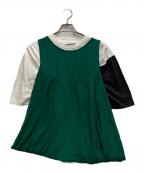 Carhartt WIP×MARNIカーハート ワークインプログレス×マルニ）の古着「S/S POCKET T-SHIRT」｜グリーン×ホワイト