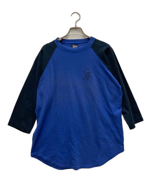 OLD STUSSY（オールドステューシー）OLD stussy (オールドステューシー) 90’s USA製ラグランTシャツ ブルー サイズ:Sの古着・服飾アイテム