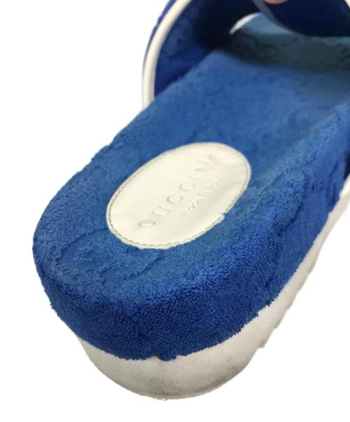 GUCCI（グッチ）GUCCI (グッチ) adidas (アディダス) プラットフォームサンダル ブルー サイズ:28㎝の古着・服飾アイテム