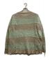 Acne studios (アクネ ストゥディオス) ダメージボーダーニットセーター グリーン×グレー サイズ:XS：12000円