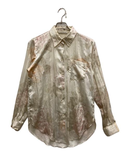 Acne studios（アクネ ストゥディオス）ACNE STUDIOS (アクネ ストゥディオス) フローラル プリント ロングスリーブ シャツ ベージュ サイズ:32の古着・服飾アイテム