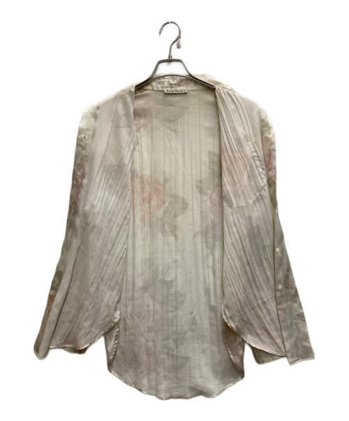 Acne studios（アクネ ストゥディオス）ACNE STUDIOS (アクネ ストゥディオス) フローラル プリント ロングスリーブ シャツ ベージュ サイズ:32の古着・服飾アイテム